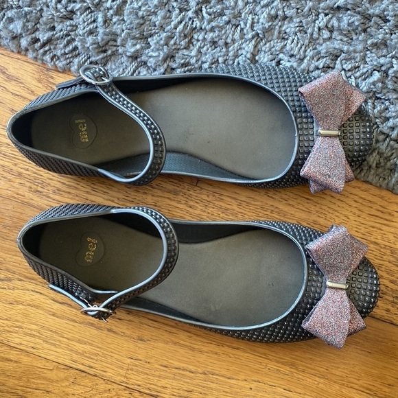 Melissa Jelly Metallic Bow Flats Size 6 - Picture 7 of 10